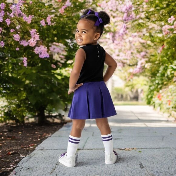 NFL Girl's Baltimore Ravens Cheerleader Dress Team Apparel Sport Toddler Costume - Picture 3 of 10